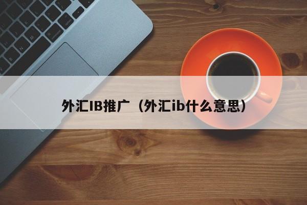 外汇IB推广（外汇ib什么意思）